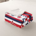thumbnail image 4 of Erosebridal Retro Stripes Fleece Blanket 40x50,Marine Rudder Sherpa Throw,Ocean Theme Decor, 4 of 6