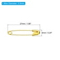 thumbnail image 2 of Uxcell Safety Pins 1.06 Inch Nickle Plated Small Sewing Pins Gold Tone 200Pcs, 2 of 5