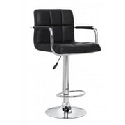 AC Pacific Black Leatherette Swivel-adjustable Retro Bar Stool by Overstock