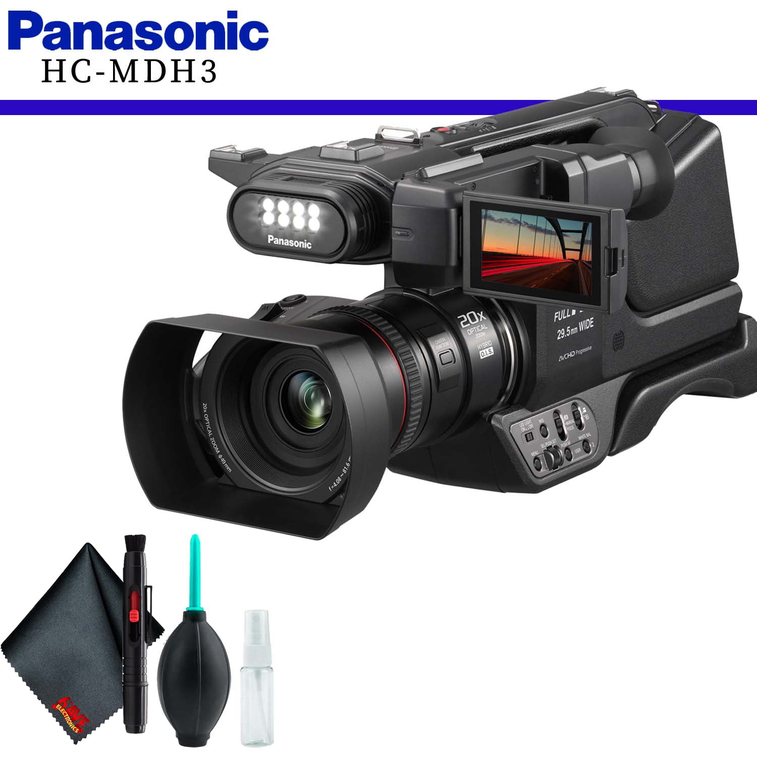 Panasonic AVCHD Shoulder Mount Camcorder with + Cleaning Kit