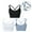 Style1-Adjustable Bra-3PCS-Black/White/Blue, variant on Hanerdun Womens 2PCS Cross Back Sport Bras Adjustable Padded Seamless Workout Fitness Yoga Bra L