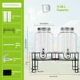 thumbnail image 2 of Yucurem 1.5 Gallon Glass Drink Dispensers, 2 Pack Beverage Dispenser with Metal Stand, Fruit Infuser and Spigot, Leakproof Water Jug Dispenser for Party, Wedding, BBQ, Picnic, 2 of 7