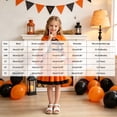 thumbnail image 3 of Kogui Two-Piece Halloween Outfit Sleeveless Sundress With Matching Cloak For Infant Girls (Orange, 4-5 Years), 3 of 8