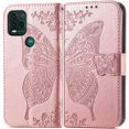 thumbnail image 2 of Compatible with Motorola Moto G Stylus 5G Wallet Case Leather with Card Holder and Stand for Women Flip Case Embossed Butterfly Shockproof Case for Moto G Stylus 5G SD Butterfly Rose Glod, 2 of 14