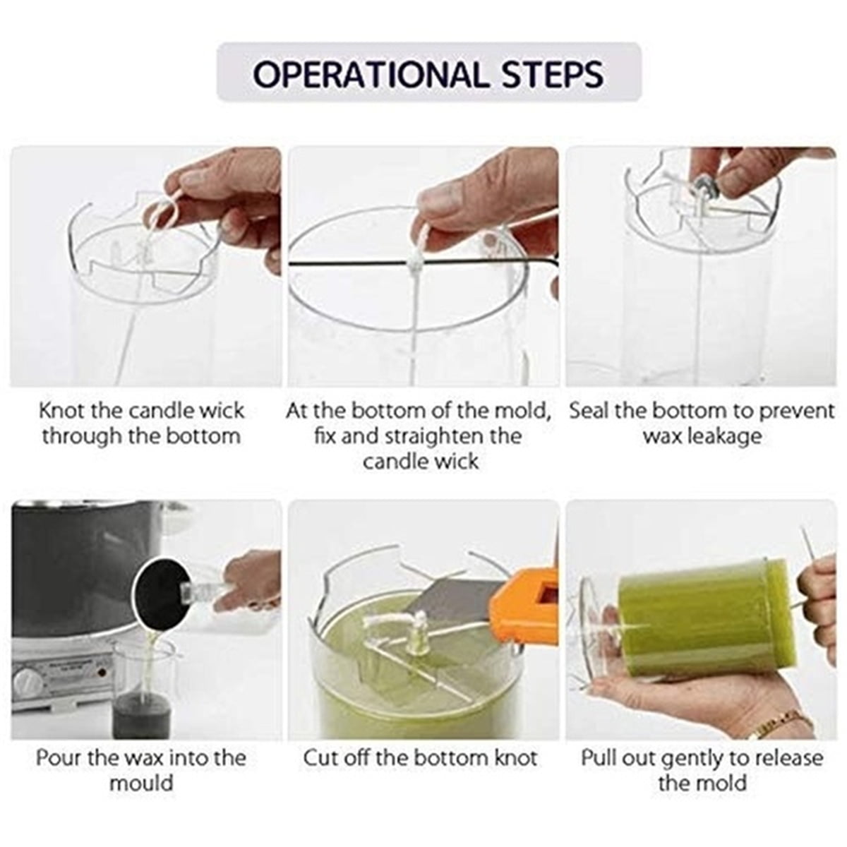 US DIY Candle Molds Candle Making Mould Handmade Soap Molds Clay Craft Tools