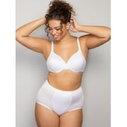 Cupid Women's 2-Pack Light Control Shapewear Panty Briefs with Tummy Panel, Sizes M-2XL