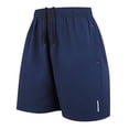 thumbnail image 2 of Domuza Men's Running Shorts Lightweight Workout Shorts Gym Athletic Shorts with Zipper Pockets Navy 3XL, 2 of 4