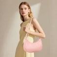 thumbnail image 6 of KXF Women Leather Underarm Bag Crescent Shoulder Handbag Saddle Bag Chic Purse Satchel Purse, 6 of 6