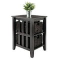 thumbnail image 3 of Bowery Hill Transitional Wood Side Table with 2 Foldable Baskets in Espresso, 3 of 7