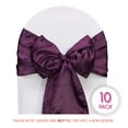 thumbnail image 5 of Your Chair Covers - 10 Pack Satin Sashes Eggplant, 5 of 5