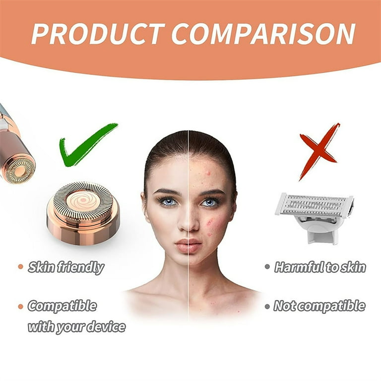 Yaiewey Flawless Facial Hair Remover Replacement Heads For