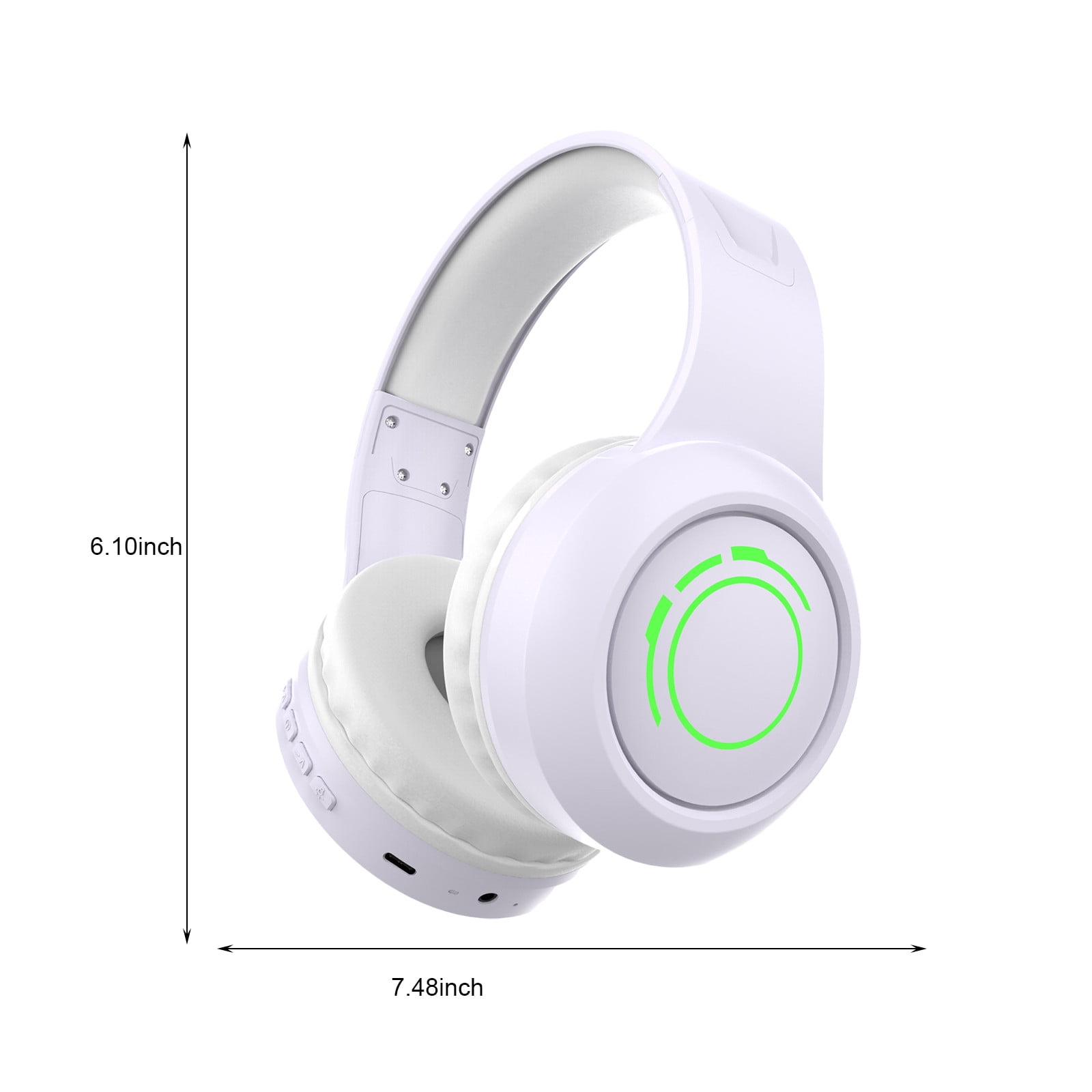 Kids Wireless Active Noise Cancelling Headphones, Bluetooth 5.4, 40H Playtime, Volume Limited 75/85/94dB, Type-C Fast Charging, Mic, Foldable for School/Travel/Airplane,White
