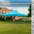 thumbnail image 6 of Costway 8ft Wall-Mounted Umbrella Telescopic Folding Tilt Sun Shade Turquoise, 6 of 12