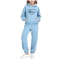 thumbnail image 2 of Cowsor Little Girls Outfits 2 Piece Toddler Long Sleeve Sweatshirt Leggings Pants Clothing Set, 2 of 6