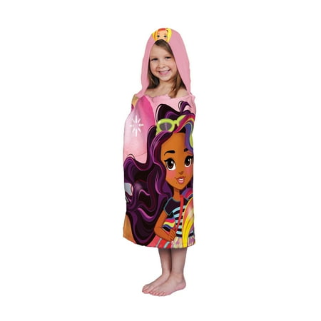- Sunny Day Kids Hooded Bath Towel Wrap, Hair Day Out, 1 Each