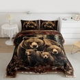 thumbnail image 2 of Castle Fairy Teens Animal Bears Full Size Comforter Sets,Jungle Wildlife Bedding Sets, 2 of 8
