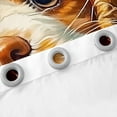 thumbnail image 3 of Erosebridal 3D Pug Curtains for Living Room, Teal Ocean 30%-50% Blackout Curtains Set of 2 (38x45), Cute Dog Animal Decor, 3 of 6