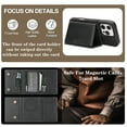 thumbnail image 5 of for iPhone 14 Plus Wallet Case with 7 Card Slots, Detachable Magnetic Back Cover, Premium PU Leather Kickstand Drop Protective Shockproof Classic Flip Case for iPhone 14 Plus, Black, 5 of 11