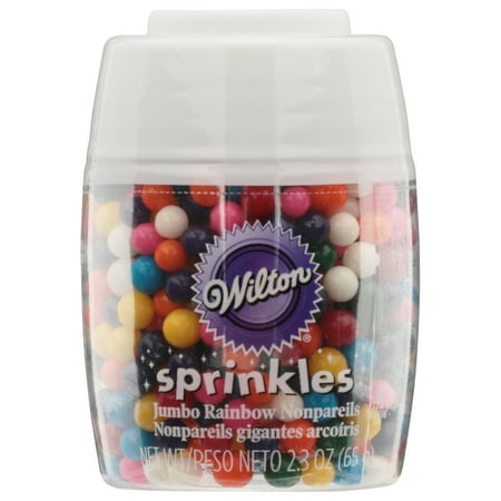Color Non Pareils - (4 Pack) Wilton Sprinkles Jumbo Rainbow Nonpareils 2.3 oz. Shaker