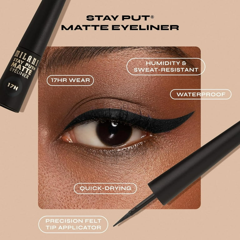 Milani Stay Put Matte Eyeliner Black Waterproof Walmart