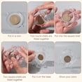 thumbnail image 4 of 2Pcs Transparent Plastic Rotatable Commemorative Coin Storage Box Rhombus Clear 72x16x78mm, 4 of 7