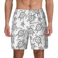 thumbnail image 2 of Picia Sea Turtle pattern Mens Swim Trunks with Compression Liner Stretch Beach Shorts Quick Dry with Zipper Pockets No-Chafing Board Shorts-Medium, 2 of 9
