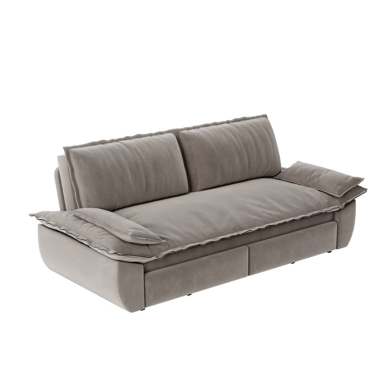 3-in-1 Convertible Sleeper Sofa Bed, 73.2" Queen Pull Out Sofa Bed, Velvet Loveseat Bed Couch Bed for Living Room Apartment Small Places
