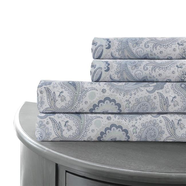 Benzara BM202164 Venice California King Size Sheet Set with Paisley