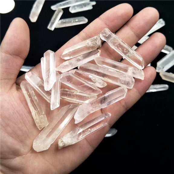 K-KED 10x Natural Clear Quartz Crystal Monocrystal Stick Healing Mineral Stone 30-50mm