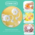thumbnail image 2 of Straw Covers Cap Cute 2 Pcs Silicone Straw Tips Cover Reusable Drinking Straw Tips Lids Adorable Straw Plugs (Dinosaur), 2 of 5