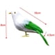 thumbnail image 2 of Adornos de pájaros artificiales Figura de simulación de pájaro en miniatura para exteriores e interiores del hogar 1-blanco verde, 2 of 8