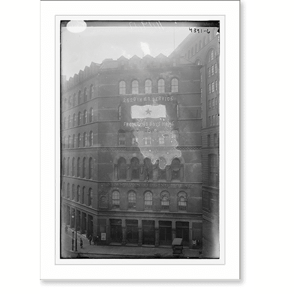 Historic Print, Exterior of bldg. . 2520 in U.A. service from News Boys Home, 16" x 20"