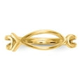 thumbnail image 5 of 14K Yellow Gold Ring Band Themed Polished Ichthus Fish, Size 9, 5 of 5
