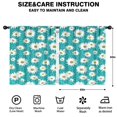 thumbnail image 2 of Blackout Kids Curtains,Turquoise Daisy Flower Pattern Childrens Insulated Curtains Set Of 2,Bedroom Essentials,Toddler Room Decor 52"x63", 2 of 5
