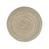 Round Woven Placemats – Natural Water Hyacinth Placemats for Dining Table, Heat-Resistant Boho Wicker Chargers, Rustic Farmhouse Table Decor (Beige, 30Cm)Harlik