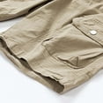 thumbnail image 4 of lcziwo Men's Cargo Shorts for Work Outdoor Hiking Beach Shorts Stretch Waist Buttoned Cotton Shorts with Zipper Pockets Casual 2025 Khaki,XL, 4 of 7