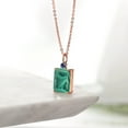 thumbnail image 4 of Gem Stone King 10.14 Ct Green Malachite Blue Created Sapphire 18K Rose Gold Plated Silver Pendant with Chain, 4 of 4