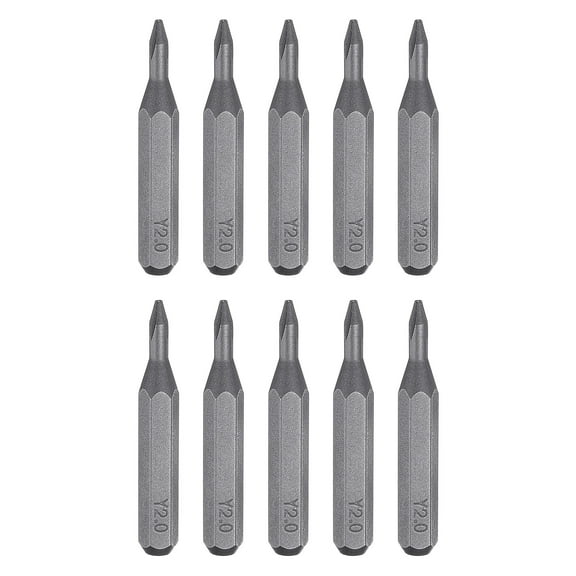 Uxcell 10pcs Y2.0 Tri Wings Screwdriver Bit 5/32" Hex Magnetic 3 Point Y-Shaped Head S2 Steel