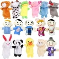 thumbnail image 2 of 16Pcs Finger Puppets Set,10 Animal Finger Puppets + 6 People Finger Family Members,Cloth Velvet Puppets for Kids,Finger Puppets for Toddlers,Educational,Story Time Toys, 2 of 7