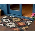 thumbnail image 2 of HomeRoots 623737 3 x 5 ft. Black Gold & Rust Aztec Washable Transitional Indoor & Outdoor Rectangle Area Rug, 2 of 9