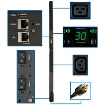Tripp Lite 5/5.8kw Single-phase Monitored Pdu, Lx Interface, 208/240v Outlets (36 C13/6 C19), L6-30p, 10 Ft. Cord, 0u 1.8m/70 In. Height, Taa - Distribution Unit (rack-mountable) - 30 A - Ac