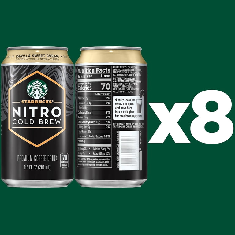 Starbucks Nitro Cold Brew Vanilla Sweet Cream, 9.6 fl oz, 8 Pack photo 3