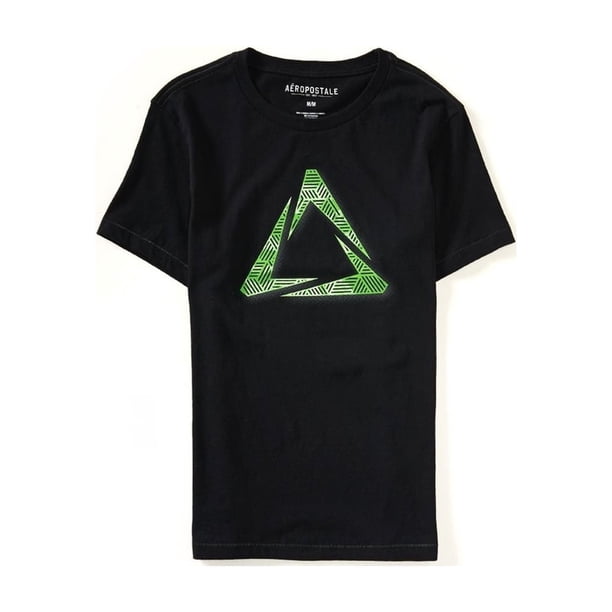 Aeropostale - Camiseta gráfica para hombre Aero Active, color negro, grande