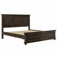 thumbnail image 4 of Euroco Wood Vintage King Size Platform Bed, Traditional Town and Country Style, Rich Brown, 4 of 9