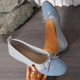 thumbnail image 2 of YHAJDS Ballet Flats for Women Solid Color Bow Vintage Slip On Round Toe Soft Sole Loafer Office Flat Shoes, 2 of 10