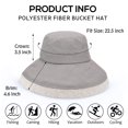 thumbnail image 2 of Tirrinia  Womens Wide Brim Bucket Hats UPF 50+ Outdoor Gardening Sun Caps Khaki, 2 of 7