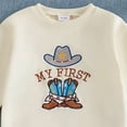 thumbnail image 6 of UAYOTSE Baby Boys 2 Piece Outfit Cowboy Embroidery Sweatshirt Jogger Pants Toddler Fall Set Size 6-12 Months, 6 of 7