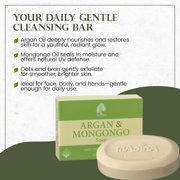 Madina Argan and Mongongo Oil Moisturizing Soap Bars, Hydrating and Nourishing Skincare, 3.5 oz Each, 6 Pack