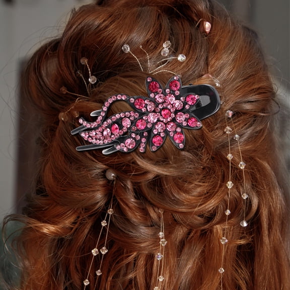 PBPBOX Hair Claw Clip Gradient Pink Non-slip Women Parties 4pcs