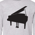 thumbnail image 4 of Inktastic Piano Silhouette Long Sleeve Youth T-Shirt, 4 of 5